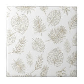 Carreau Minimal Botanical Line Art Pattern (6) (Devant)