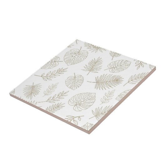 Carreau Minimal Botanical Line Art Pattern (6) (Côté)