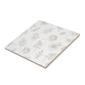 Carreau Minimal Botanical Line Art Pattern (8) (Côté)