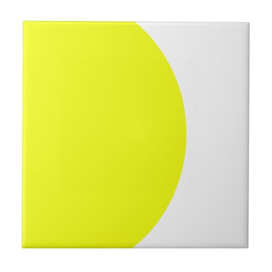 Carreau Minimalisme Abstrait Art jaune blanc (Devant)