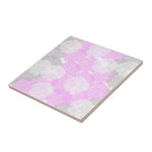 Carreau Minimalisme Abstrait Art rose gris blanc (Côté)