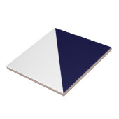 Carreau Minimalisme Art Abstrait Bleu foncé Blanc (Côté)