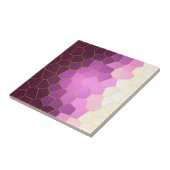 Carreau Minimalisme Art Abstrait Violet Rose Cellules Blan (Côté)