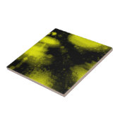 Carreau Minimalisme d'art Abstrait Jaune noir (Côté)