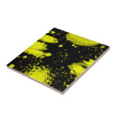 Carreau Minimalisme d'art Abstrait Jaune noir (Côté)