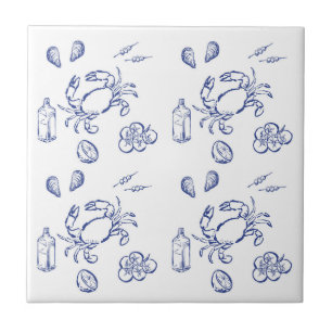 Carreau Minimalisme des aliments marins