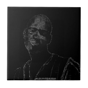 Carreau Minimalisme Dessin Dessin Tête de visage homme