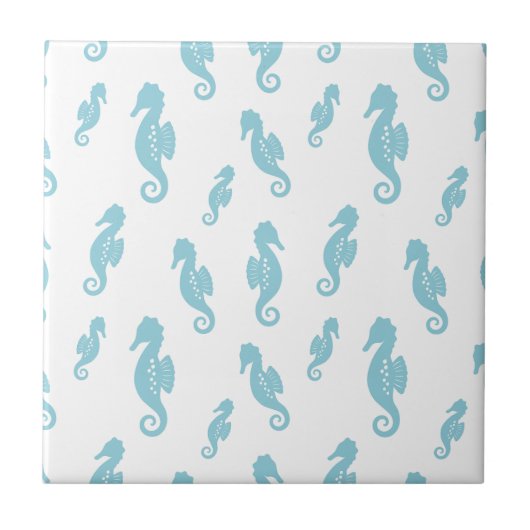 Carreau Minimalist Seahorse Ocean Seamless Pattern (1) (Devant)
