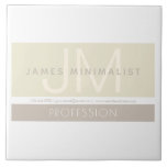 Carreau Minimaliste moderne | Taupe Tons Terre<br><div class="desc">Carte de visite moderne entièrement personnalisable. Idéal pour une grande variété de professions.</div>