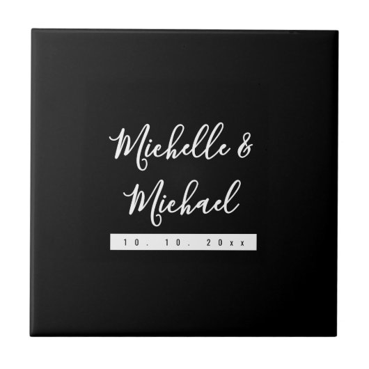 Carreau Minimaliste noir professionnel moderne (Devant)