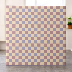 Carreau Minimaliste rétro À damiers Motif violet