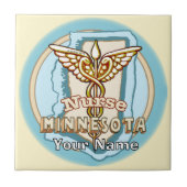Carreau Minnesota Nurse Caduceus Tile (Devant)