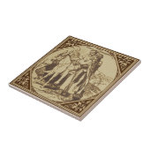 Carreau Minton Good Samaritain Bible Story Repro Antique (Côté)