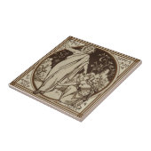 Carreau Minton "Le Christ apparait à Mary Magdalene" Repro (Côté)