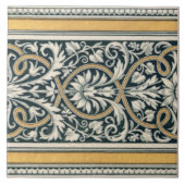 Carreau Mintons Royaume-Uni classique grec modèle floral (Devant)