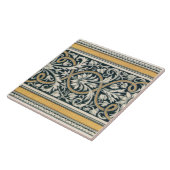Carreau Mintons Royaume-Uni classique grec modèle floral (Côté)