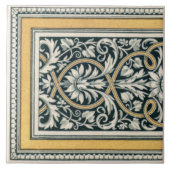 Carreau Mintons Royaume-Uni classique grec modèle floral (Devant)