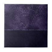 Carreau Minuit Indigo Romance | Satiny Grunge Damask (Devant)