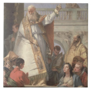 Carreau Miracle de St Patrick, c.1746 (huile sur la toile)