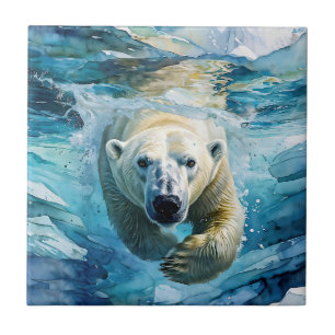 Carreau Mirage arctique : Le Monarque de la natation