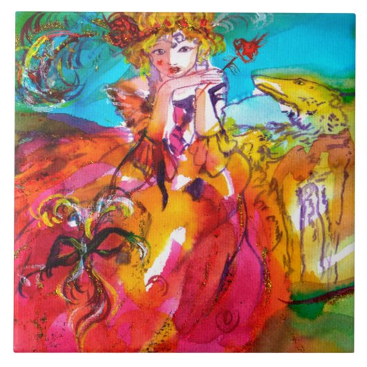 Carreau MIRANDOLINA / Masques de Carnaval vénitien (Devant)