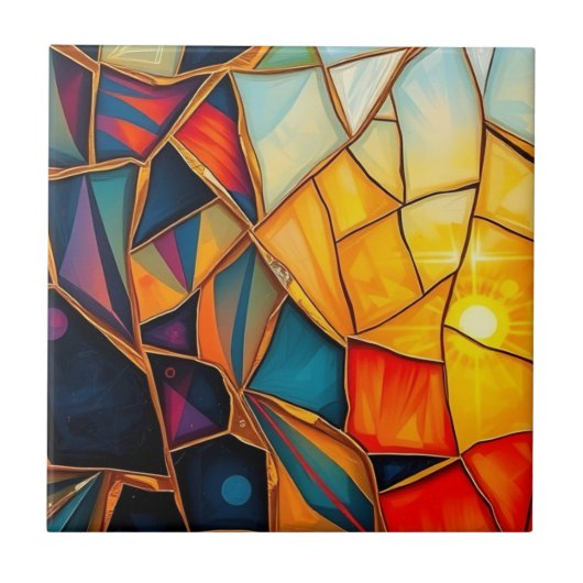 Carreau Miroir géométrique A (Devant)