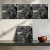 Carreau Misty Marble Abstract Pattern Dark B&W ID705a