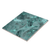 Carreau Misty Marble Abstract Pattern Dark Teal ID705a (Côté)