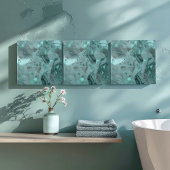 Carreau Misty Marble Abstract Pattern Dark Teal ID705a