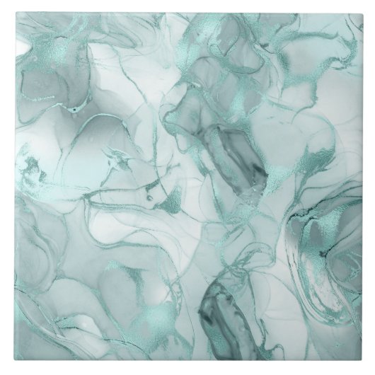 Carreau Misty Marble Abstract Pattern Light Teal ID705c (Devant)