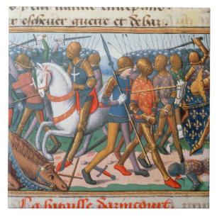 Carreau Mme Fr 5054 f.11 la bataille d'Agincourt, 1415,