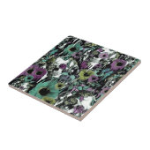 Carreau Mme Sandman, motif floral de crâne (Côté)