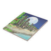 Carreau Moai de l'île de Pâques (Côté)