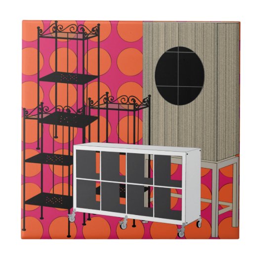 Carreau Mobilier Ikea Abris Carrelage orange (Devant)