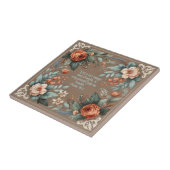 Carreau Mocha Floral Bible Verse personnalisable (Côté)