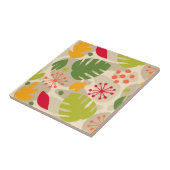 Carreau Mod Monstera Feuilles Abstrait Hawaï Tropical - Ch (Côté)