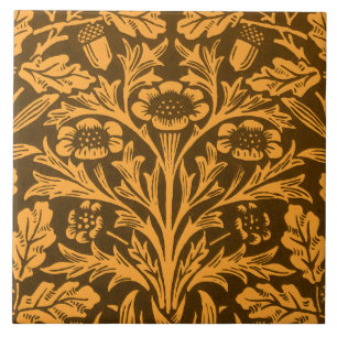 Carreau Modèle Chêne Or Automne Vintage de William Morris