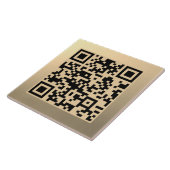Carreau Modèle de code QR immédiatement modifiable | Or Fa (Côté)