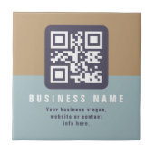 Carreau Modèle de code QR moderne éditable | Couleurs atté (Devant)