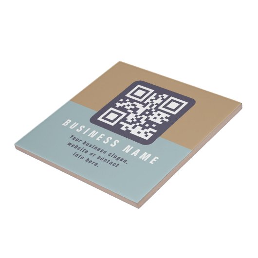 Carreau Modèle de code QR moderne éditable | Couleurs atté (Côté)
