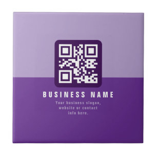Carreau Modèle de code QR moderne éditable Violets