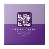 Carreau Modèle de code QR moderne modifiable | Purples (Devant)