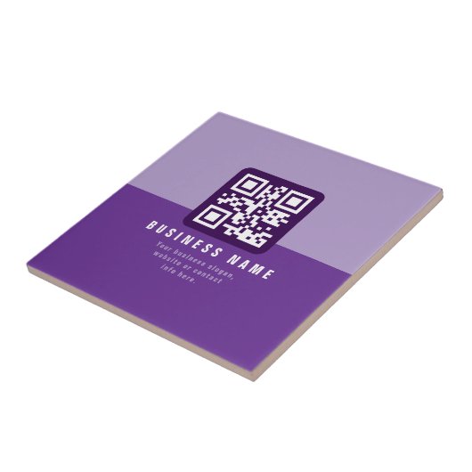 Carreau Modèle de code QR moderne modifiable | Purples (Côté)