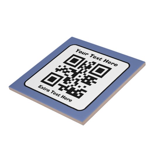 Carreau Modèle de code QR scannable avec texte modifiable (Côté)