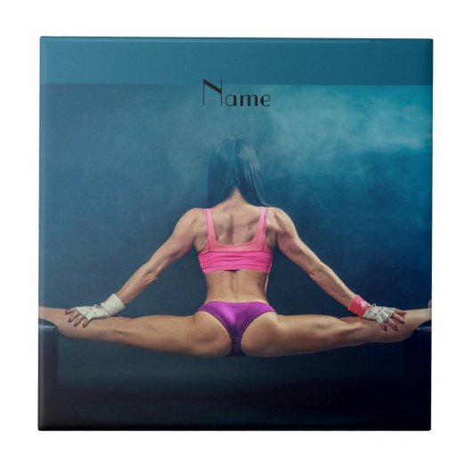 Carreau  Modèle de condition physique féminine Split Thund (Devant)