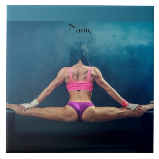 Carreau Modèle de condition physique féminine Split Thunde (Devant)