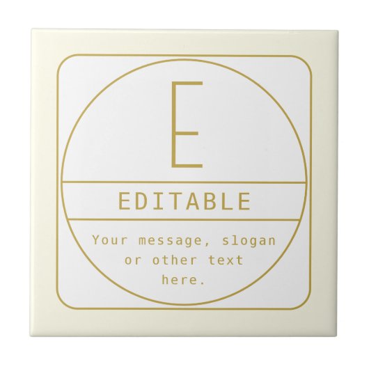 Carreau Modèle de design rétro-moderne modifiable en or et (Devant)