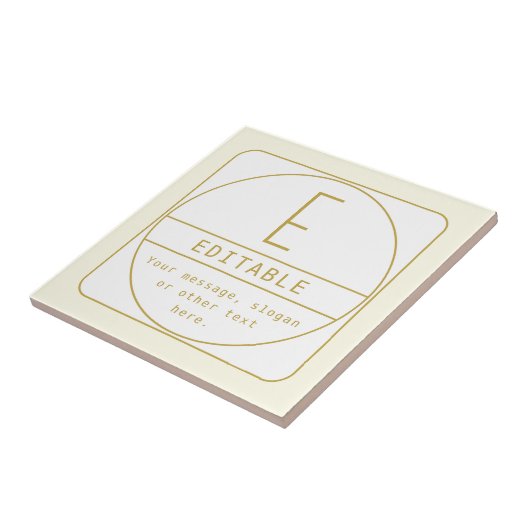 Carreau Modèle de design rétro-moderne modifiable en or et (Côté)