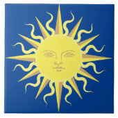 Carreau Modèle de face solaire flamboyant (Devant)