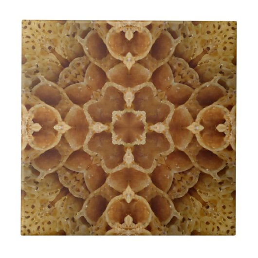 Carreau Modèle de fleur à 4 coins géométrique (Devant)